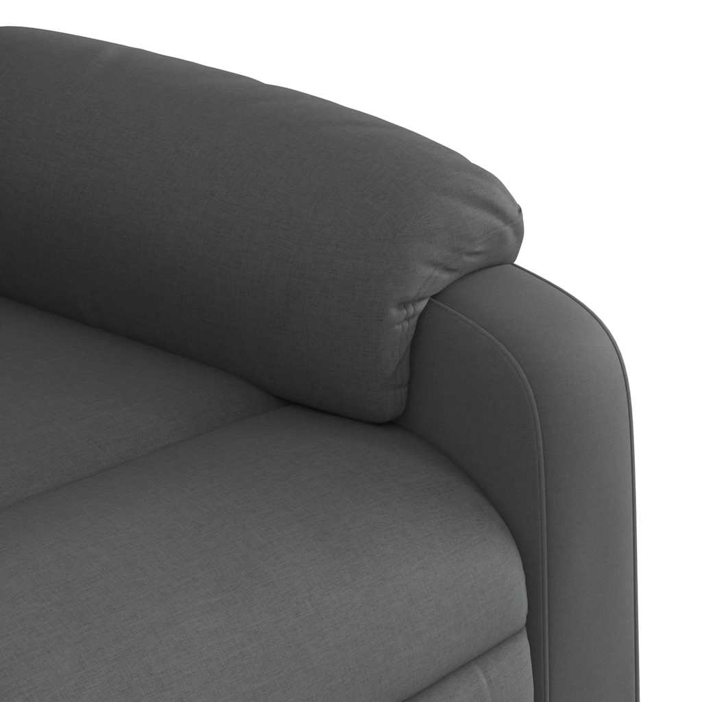 Massage Recliner Chair Fabric Dark Grey