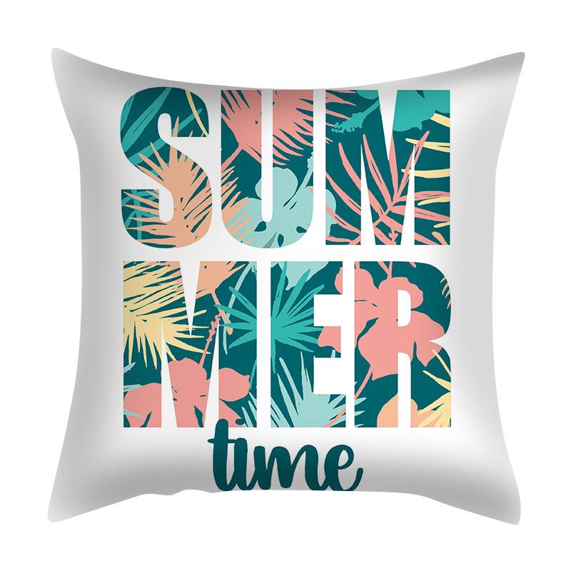 Летний пляжный пейзаж, наволочка, бирюзовая наволочка, полиэстер, кресло, кресло, наволочка для талии, современный домашний декор 45x45 см