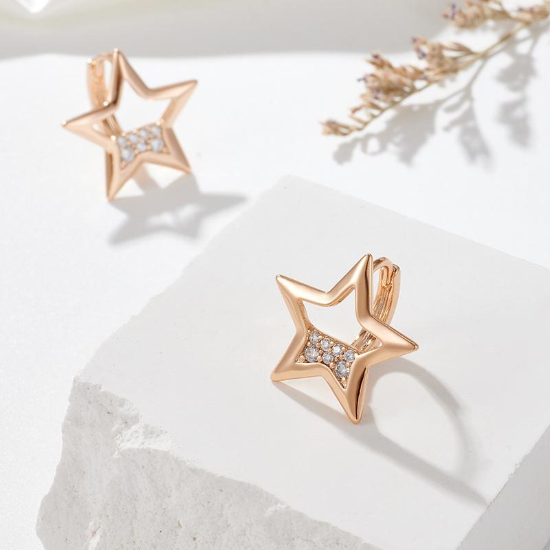 Кинель серьги с пирсингом в виде пентаграммы для женщин, милые украшения с кубическим цирконом