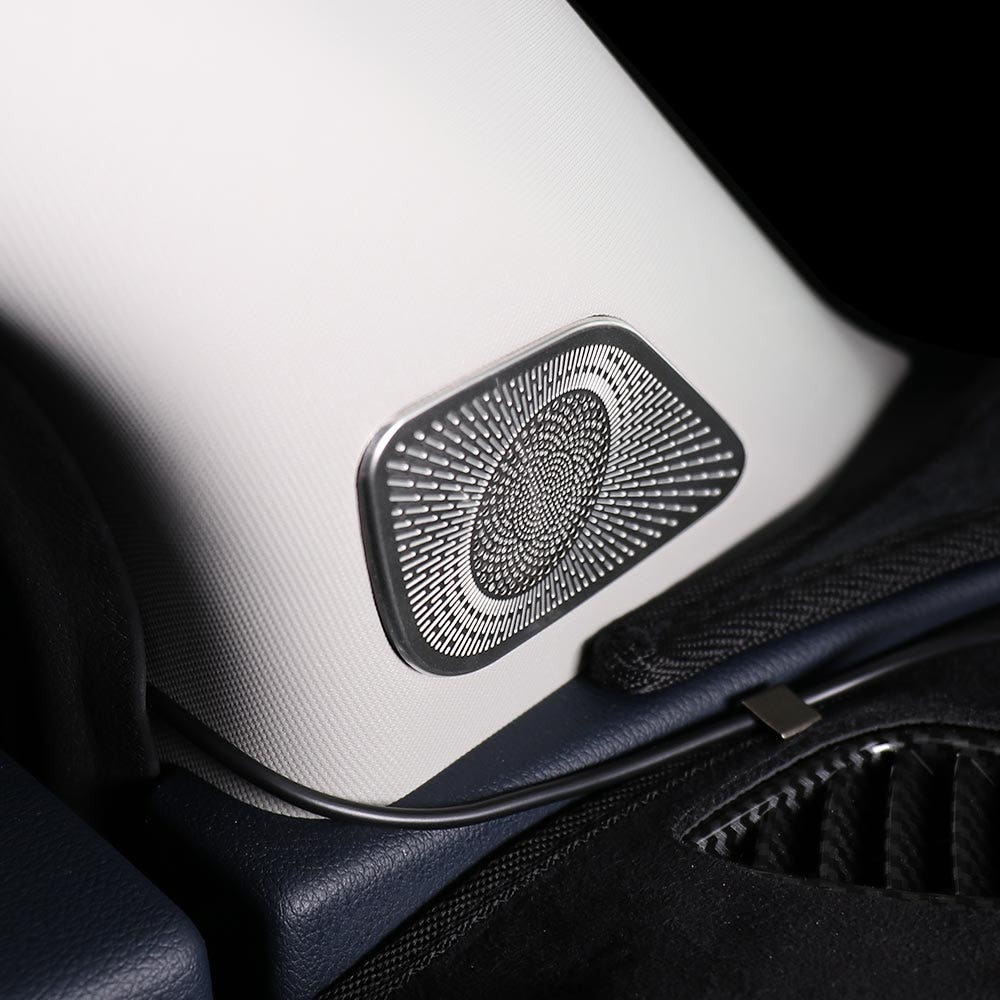 2PCS Set Door A-Pillar Tweeter Covers Speaker Decorative Stickers Stainless Steel Material for Kia Sportage NQ5 2023-2026