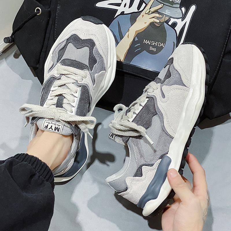 Мужские модные дышащие кроссовки в стиле ретро: Повседневная модная обувь на толстой подошве