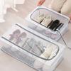 Transparent Storage Box with Double-Sided Openings Zipper Closure Waterproof PVC Shell Dustproof Under-bed Shoe Storage Box
