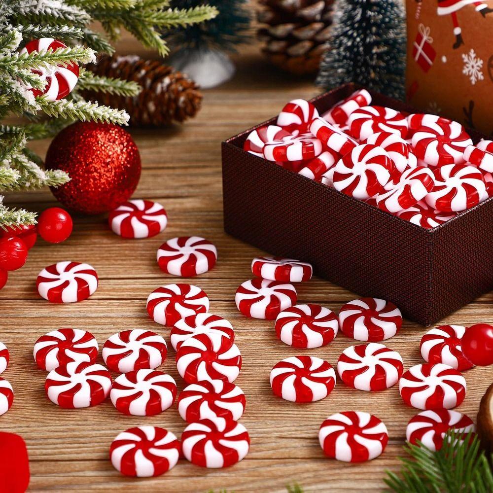 30/50pcs 4 Color Christmas Candies Pendant DIY Xmas Tree Hanging Ornaments Garland