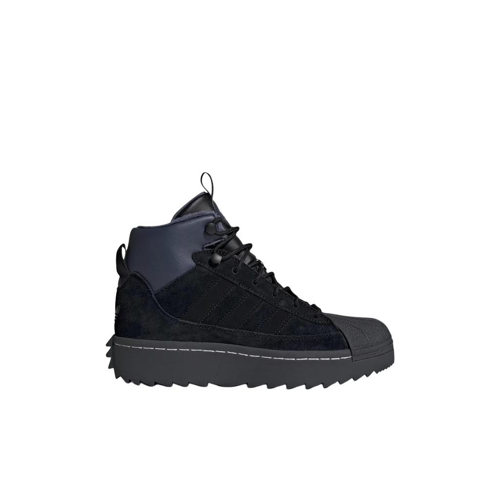 adidas Оригинальные кроссовки Superstar Winterized Trek Fashion Удобные высокие уличные ботинки Унисекс Черные JQ0346