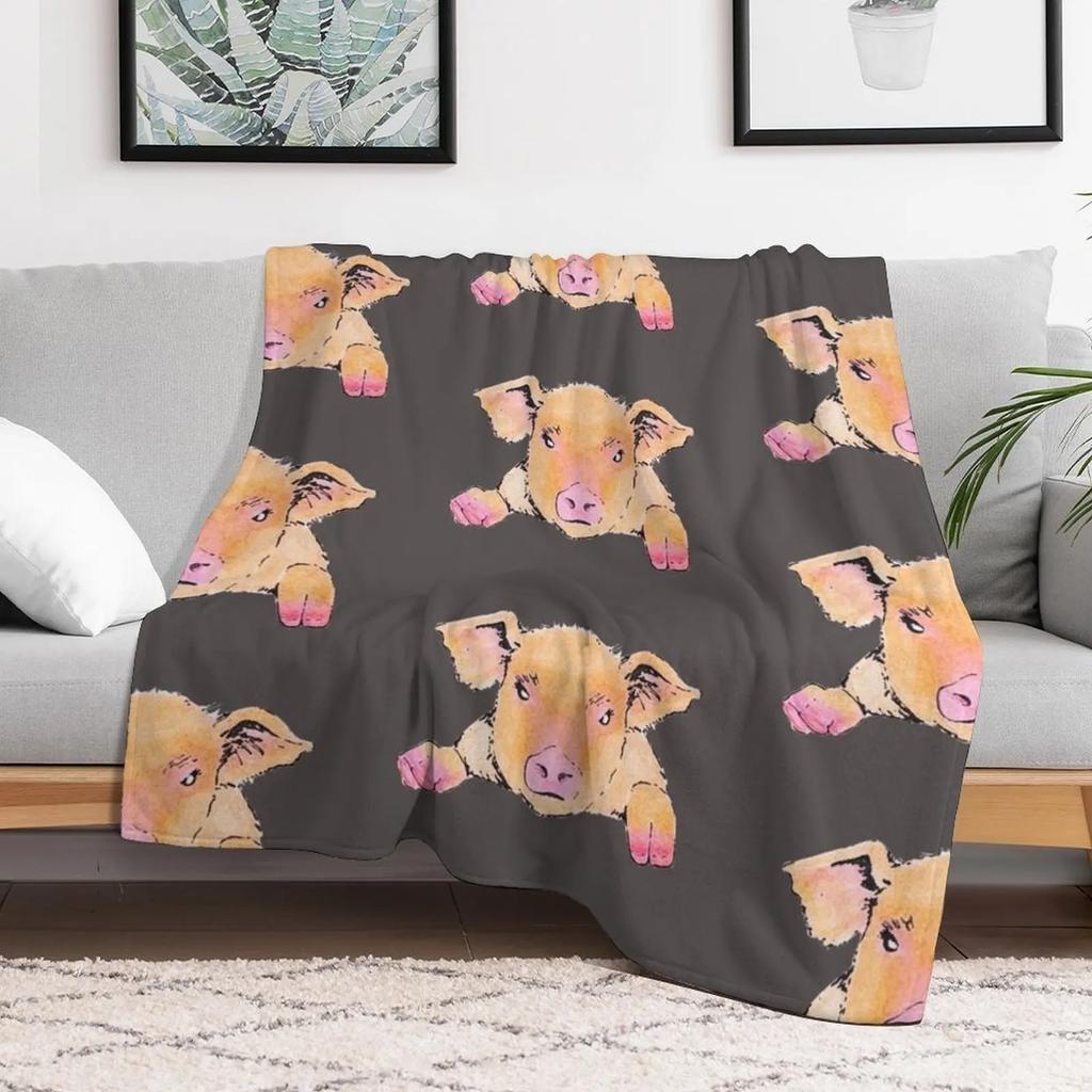 Piggy Throw Blanket Flannel Fleece Soft Warm Throw Blanket