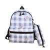 Kids Backpack For School And Outings With Cute Print And Grid Pattern In Durable Polyester Fabric