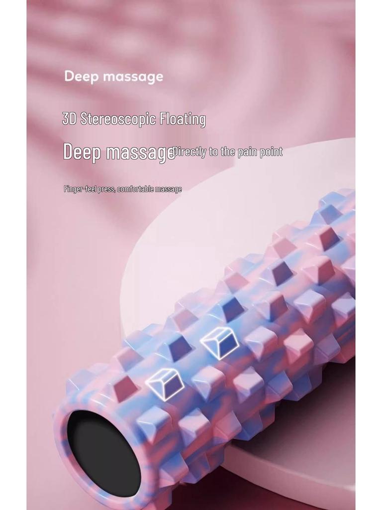 EVA Camouflage Foam Roller 45CM: Spiked Massage Roller for Pilates, Muscle Relaxation, Yoga, and Back Opener