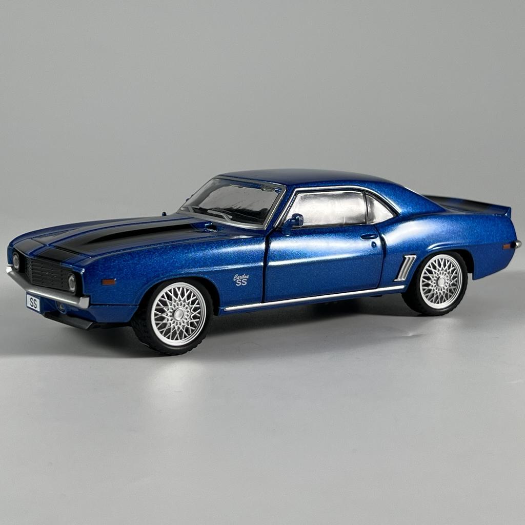 1:32 Chevrolet Camaro SS 350 1969 Super Classic Sports Cars Alloy Metal Diecast Model Car Home Trendy Toys Ornaments Holiday Boy