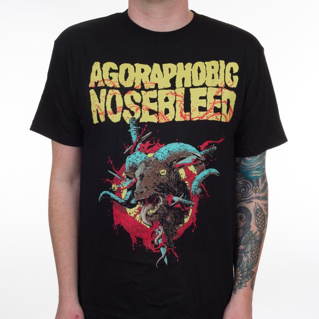 Agoraphobic Nosebleed Skulls Band TShirt Cotton Graphic Tee Unisex Women Summer Streetwear Top