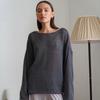 Женские прозрачные свитера с длинным рукавом, весна-осень, повседневный вязаный свитер с тонким круглым вырезом, топы, элегантный простой трикотаж