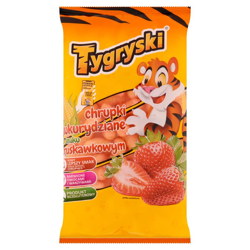Кукурузные чипсы Tygryski со вкусом клубники 70 г