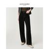 Jiuzi Anna Kou's lazy and casual denim style deconstruction design, loose straight leg jeans for women, autumn 2025 new collection