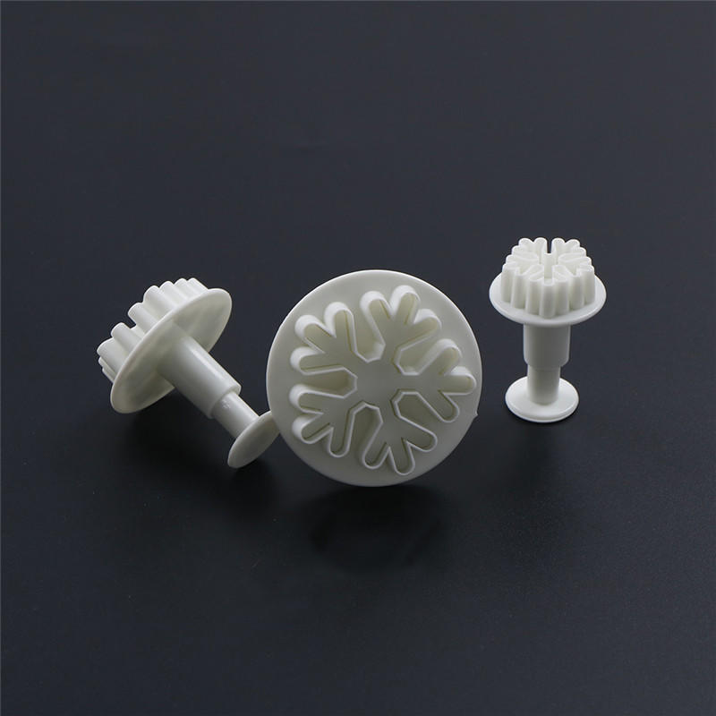 3шт плунжерный резак для снежинок, инструмент для украшения торта из помадки, сахарной бумаги