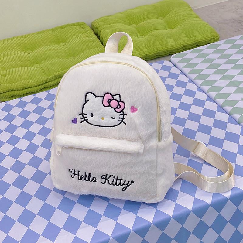 Плюшевый рюкзак My Melody Школьная сумка для девочек Из прочного материала Для повседневного использования