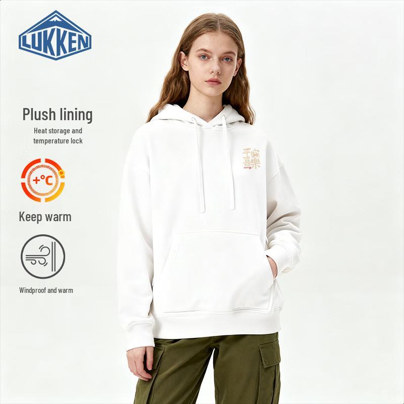 LUKKEN Толстовка с капюшоном на плюшевой подкладке к Новому году