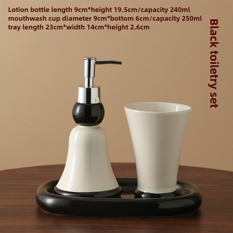 Керамическая бутылка для лосьона, стакан для полоскания горла, современная бытовая туалетная бумага для отеля, дозатор дезинфицирующего средства для рук, бутылка, стакан для ополаскивателя для полости рта