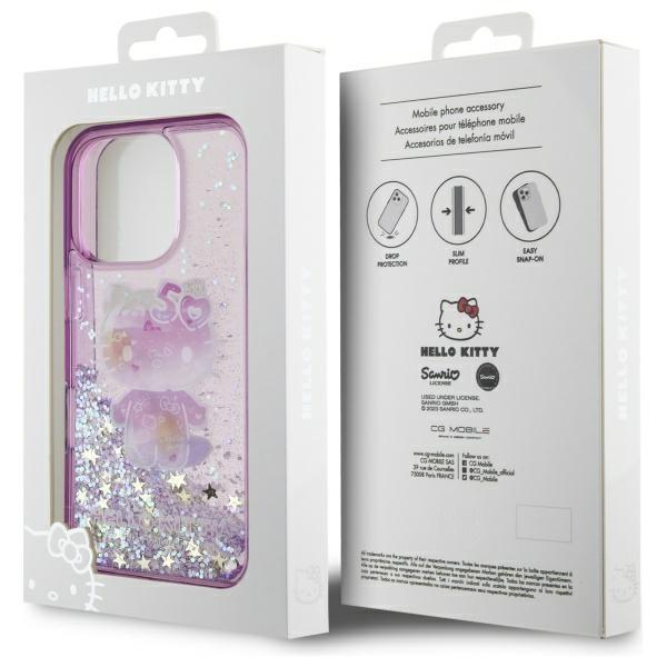 Hello Kitty HKHCP16XL50PPU iPhone 16 Pro Max 6.9" purple/purple hardcase Liquid Glitter 50TH Anniversary Party