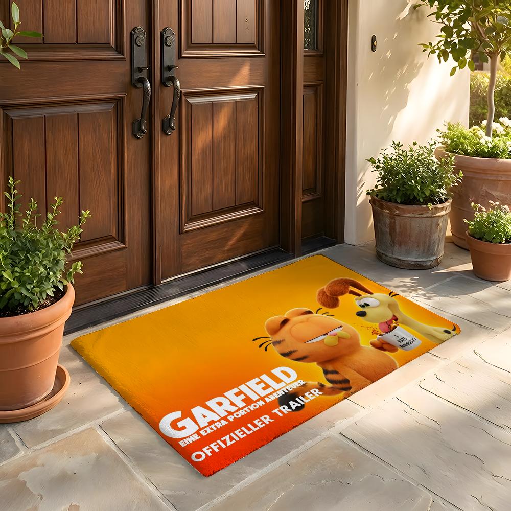 Floor Mat Soft Flannel Rug Non Slip Absorbent Mat for Bathroom Bedroom Home Decor A G G Garfield