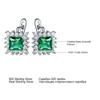 Gica Gem из стерлингового серебра 925 пробы, зеленые квадратные винтажные серьги-гвоздики для женщин, тонкий темперамент, высококачественные ювелирные изделия, подарок на День матери