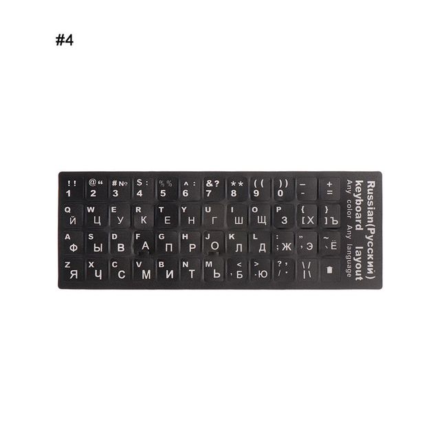 Multi-Language Keyboard Stickers Spanish/English/Russian/Deutsch/Arabic/Italian/Japan Letter Replacement For Laptop Pc Notebook