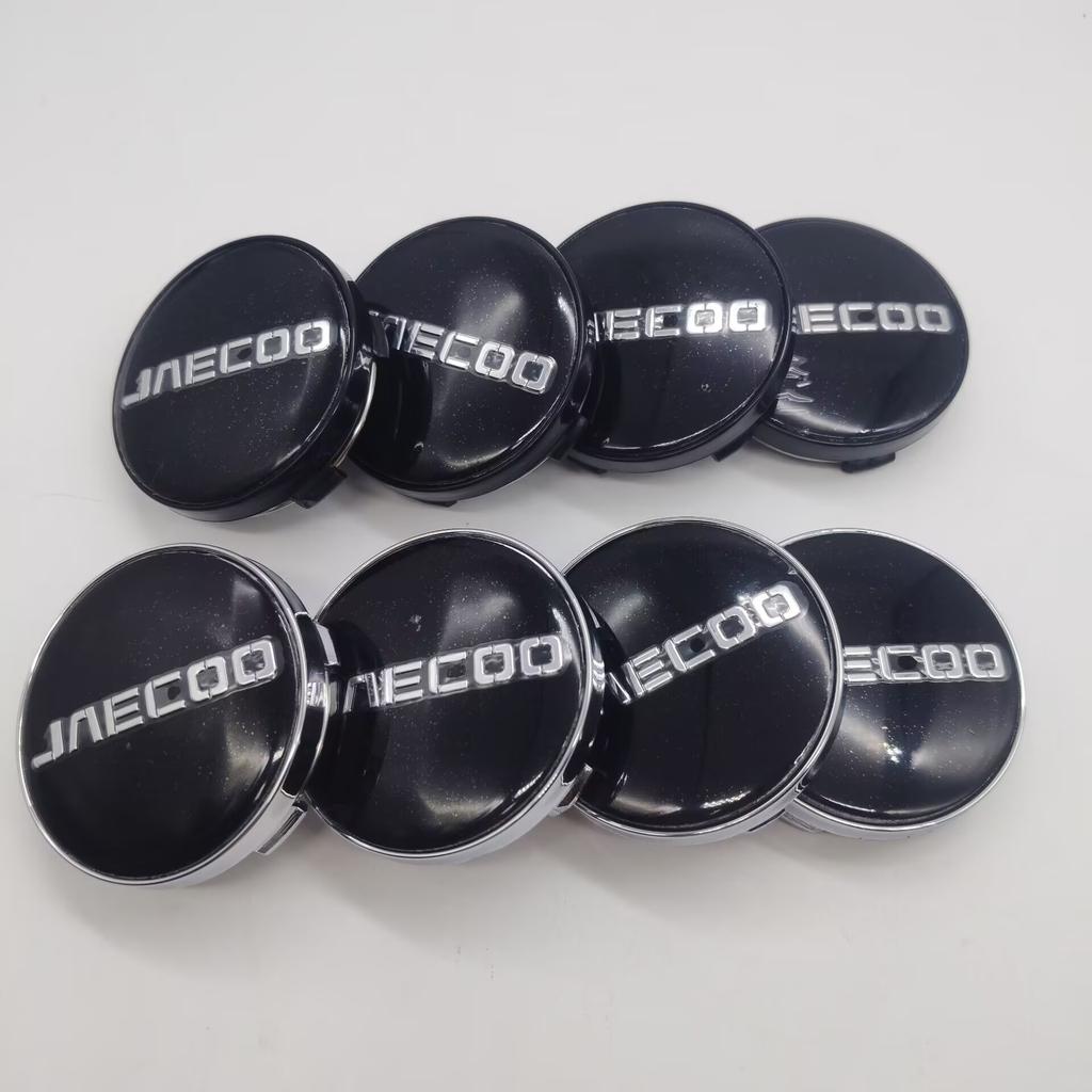 4Pcs/lot 60mm 56mm(I.D) JAECOO Logo Car Wheel Center Hub Caps Car Styling Emblem Badge Wheel Center Cap Label Auto Accessories