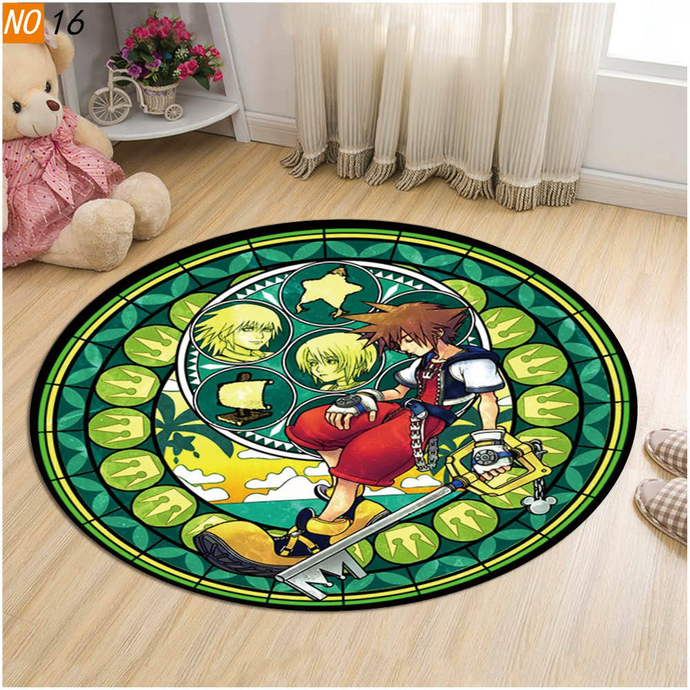 Круглый коврик «Сердце Королевства» для спальни, гостиной, стула, нескользящий коврик, игровой коврик, 3D круглый коврик с рисунком, домашний декор