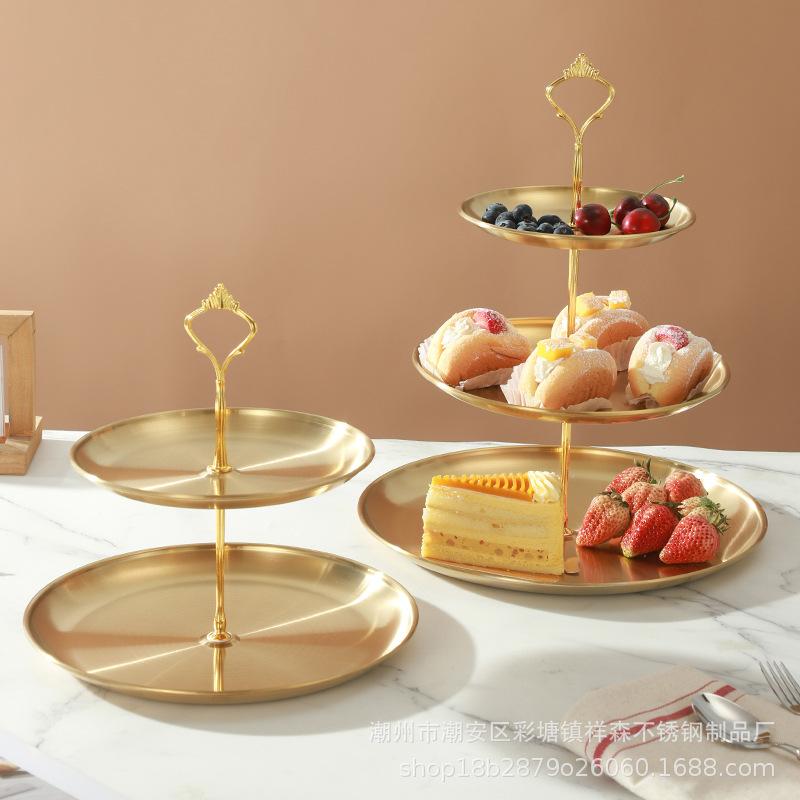European Style Multi-Tier Stainless Steel Cake Stand & Dessert Display