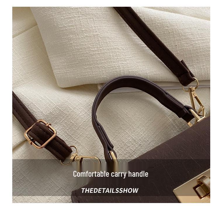 Женская ретро текстурированная зимняя сумка через плечо 2023 с застежкой-пряжкой