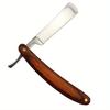 1pc Vintage Wood Handle Straight Edge Stainless Steel Barber Razor Folding Shaving Knife