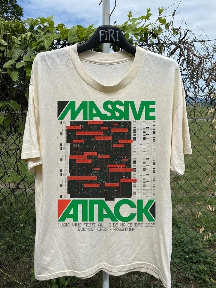 Massive Attack Новый плакат Футболка группы Полный размер от S до 5XL AN70214