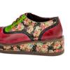 Johnature Туфли из натуральной кожи, женская обувь ручной работы на платформе, удобные лоферы контрастного цвета с цветочным принтом в стиле ретро