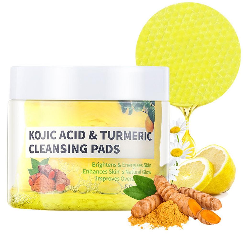 TurmericCleansing Pads, KojicAcid And TurmericCleansing Pads Helps Balance Skin Oil And Water, Remove The Excess Epidermis 50ml