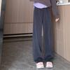 Шенилловые брюки широкие от бедра для женщин на весну и осень, новые свободные прямые брюки с высокой посадкой, повседневные брюки, волочащиеся по полу