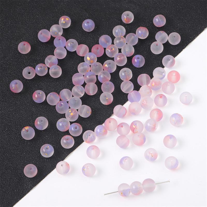 Аксессуары для украшений своими руками: 50 матовых стеклянных бусин с золотым порошком для ожерелий, браслетов, сережек