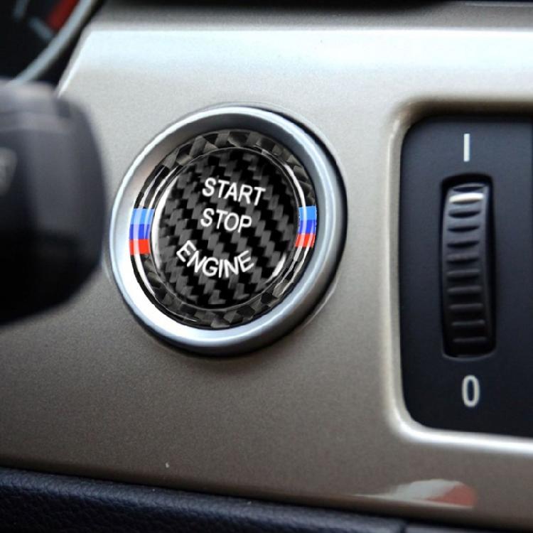 Наклейка-накладка на кнопку старт-стоп двигателя автомобиля, автомобильный аксессуар, накладка на кнопку зажигания для E90 E92 E93