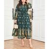 Plus Size Women's Autumn New Casual Print Fashion Long Dress