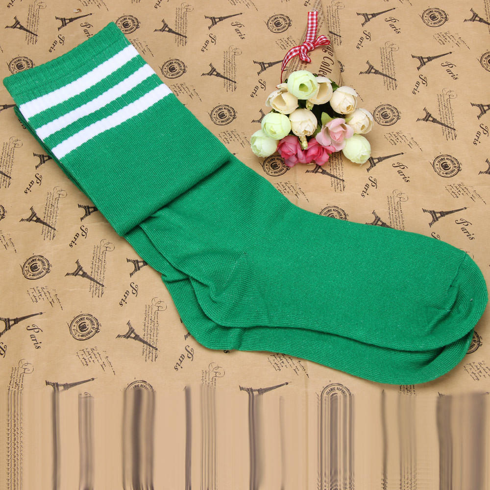 1 пара высоких носков выше колена для девочек футбольные носки черные