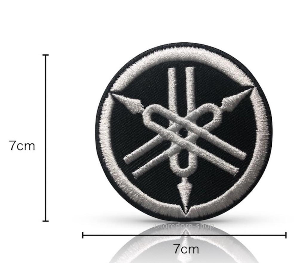 Универсальная эмблема-аппликация с вышивкой в виде камертона Yamaha для колеса, приклеиваемая утюгом, гоночный патч для Yamaha 51