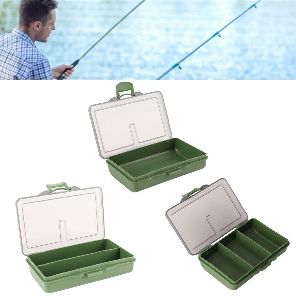2PCS Multiple Grids Bait Storage Case PP Fishing Tackle Box Hook Bait Gadget Flying Fishing