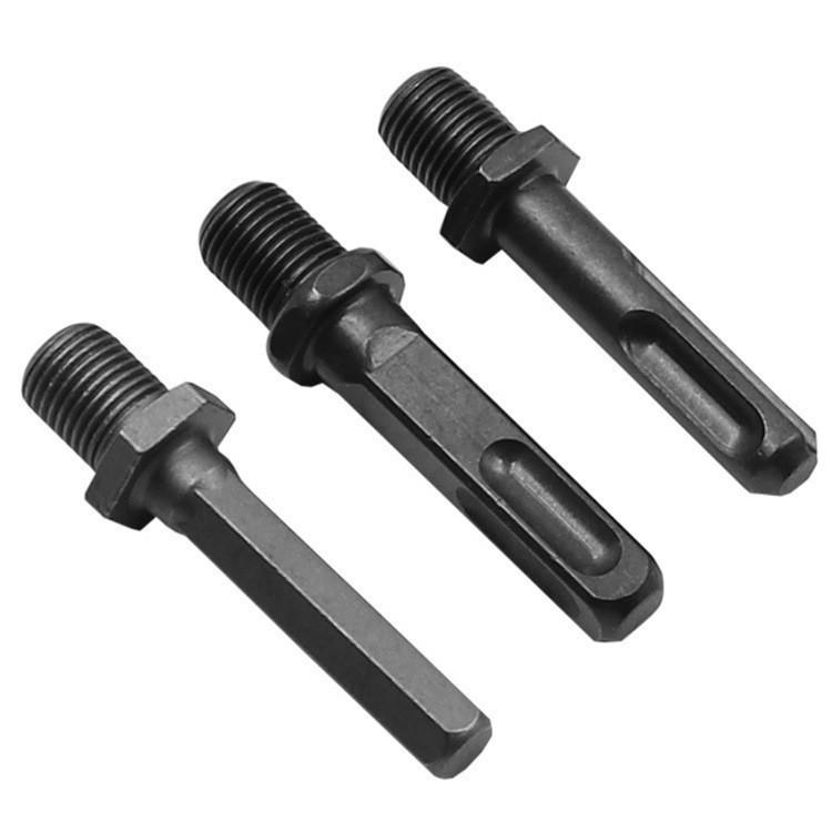 Rotary Hammer Drill Adapter with Square, Round, and Hex Handle Connectors for Wall and Brick Drilling