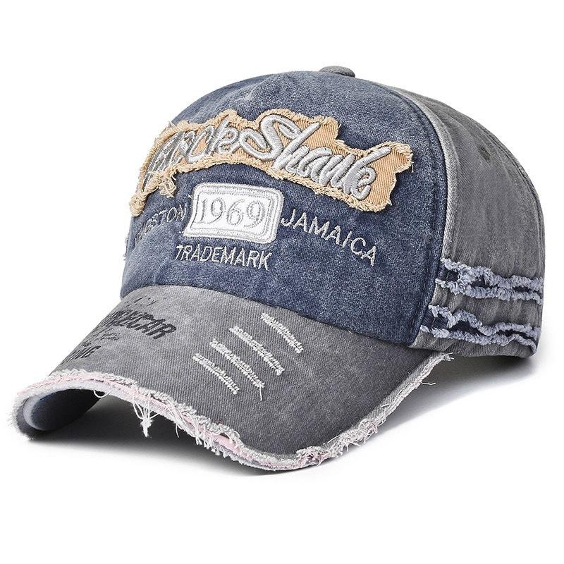 Style Street Urban Hop Hip Snapback Adjustable Women For Hat Visor Casual Stitching Embroidered Shark Cotton Pure Letterings Alphabet Large Cap Trendy