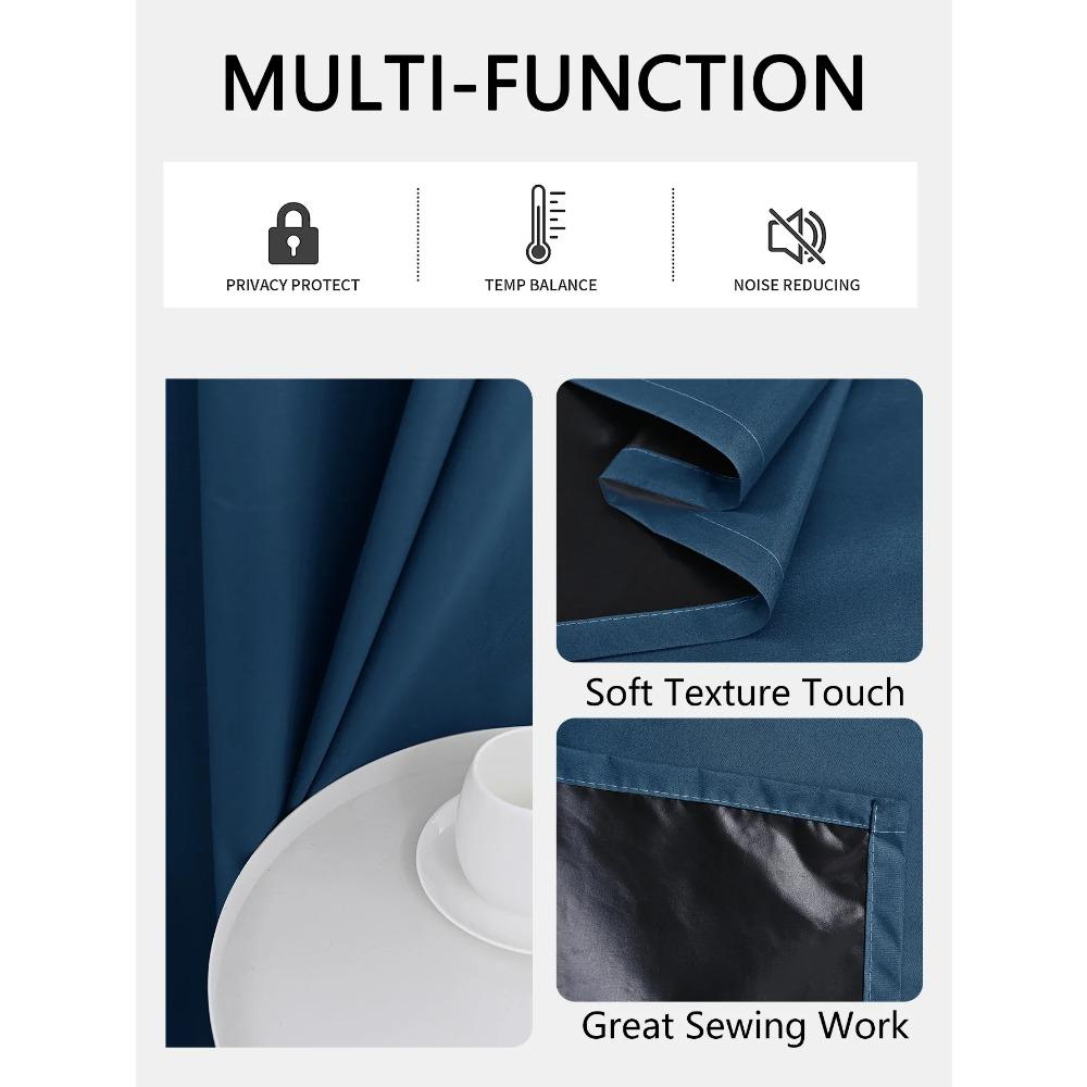 1 шт. 100% затемняющие шторы с люверсами сверху, шторы для гостиной, спальни, кухни, домашнего декора, украшения комнаты