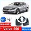 Front Rear 4pcs FOR Volvo S60 2011 2012 2013 - Mudguard Fender Mud Flap Guards Splash Mudflaps Car Accessories Mudguards