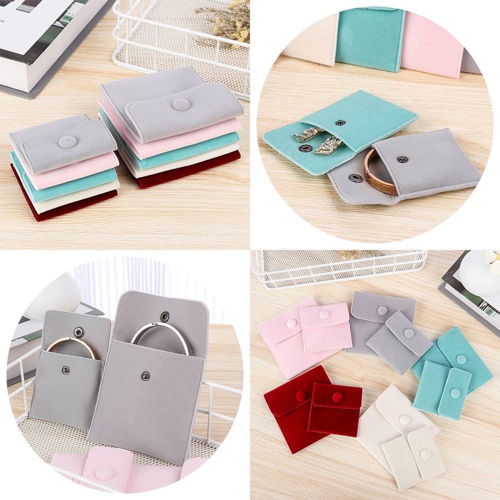 New Snap Velvet Necklace Wrapping Bag Jewelry Packaging Bag Bracelet Bag Storage Pouch