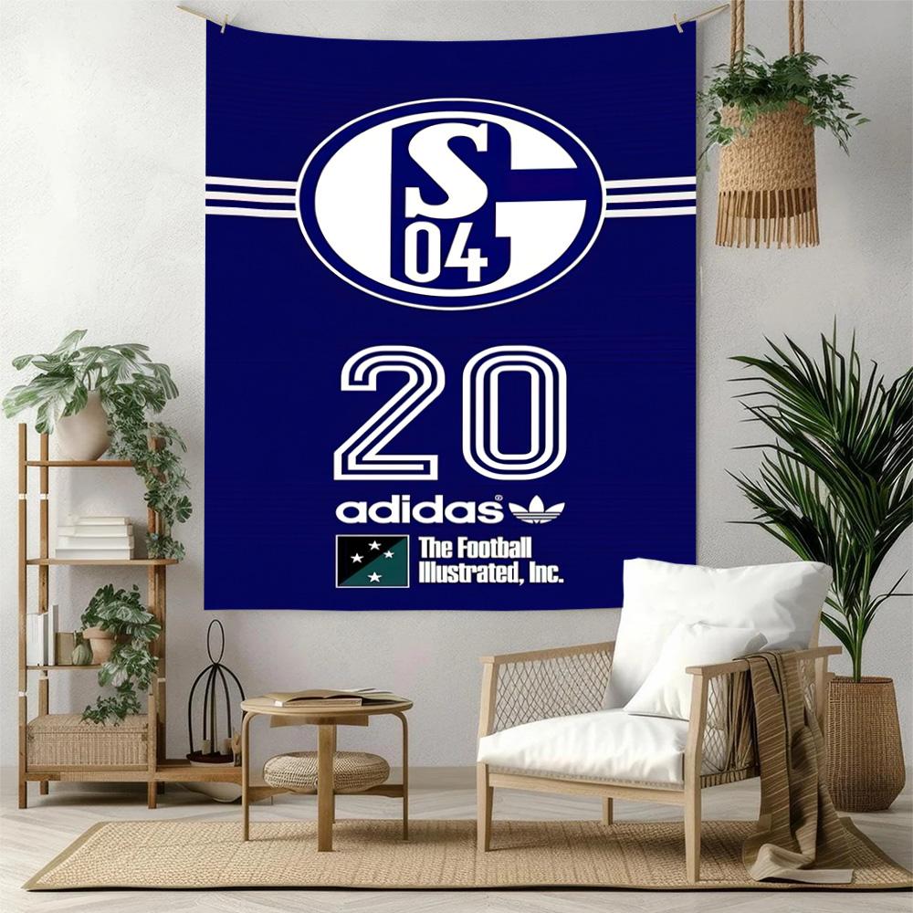 Fc Schalke3 Wall Decor Tapestry Art For Pet Memorial Birthdaywedding Party Backdrop Family Gift