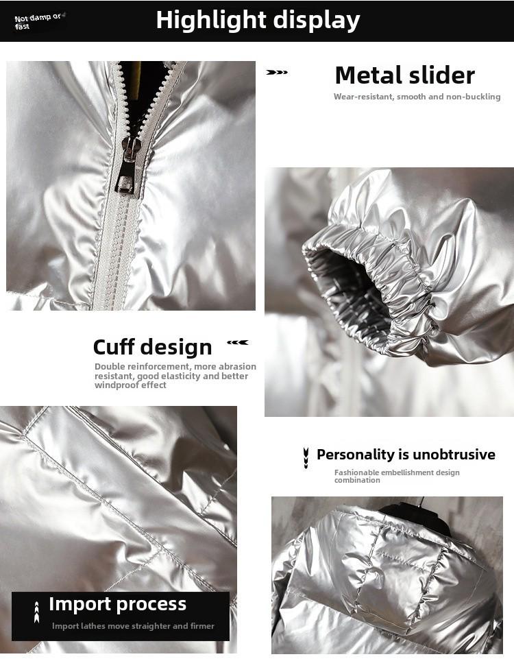 Мужская модная куртка из блестящего хлопка 2023 года - стильное зимнее пальто