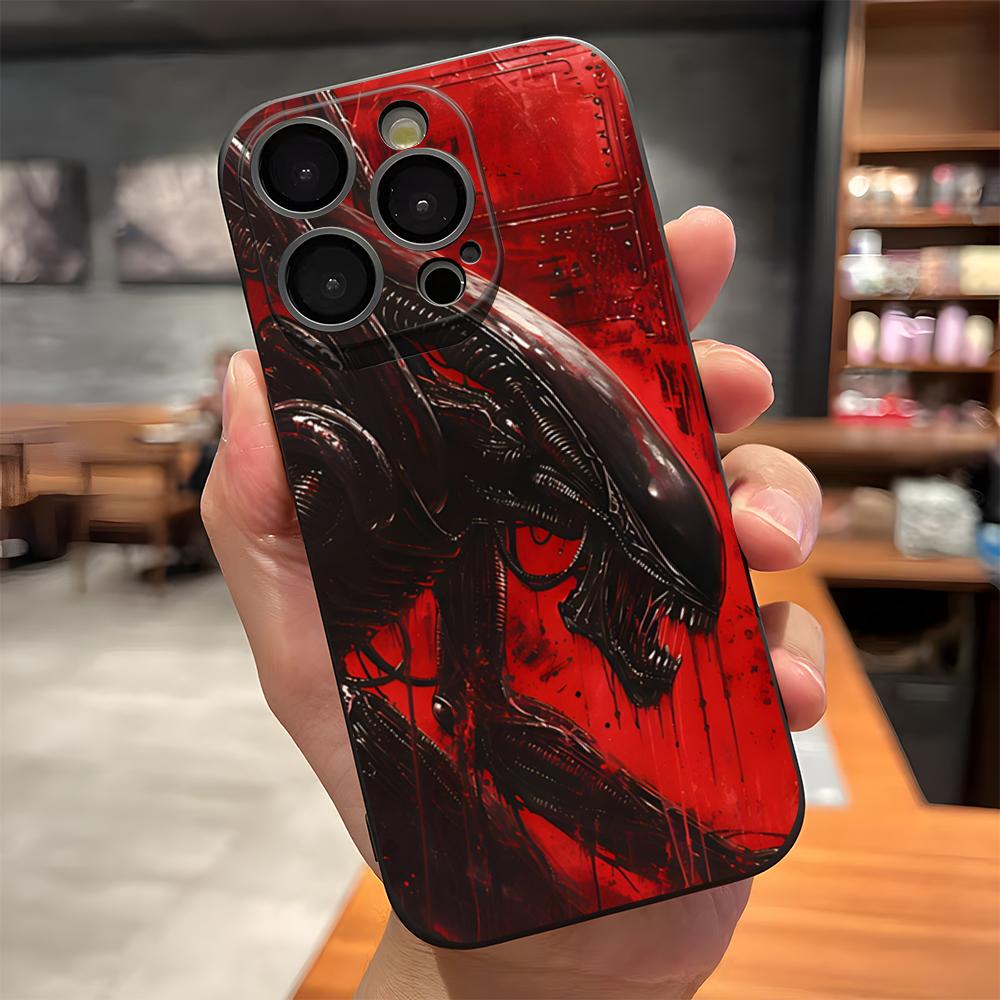 Чехол для телефона 'Чужой Ксеноморф' из фильма A-Alien для iPhone 17 Pro Max 15 Pro 16 14 Plus 12 13 Mini 11 Pro Ударопрочный Мягкий Чехол