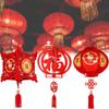 Spring Festival Felt Lanterns New Year Fu Character Blessing Pendant Decoration