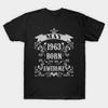 Men Black Print T-shirt Super Large TShirt Birthday Gift Born To Be Awesome May 1963 No-Cut Transfer Paper Print Cotton Tshirt