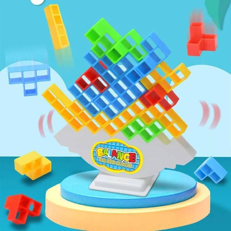 Развивающие пластиковые блоки тетриса для детей Большие АБС-детали Веселая настольная игра